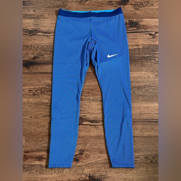 Nike Pro Elite Team Track & Field Racing Tights Made In USA ‘Blue’ size mens XL